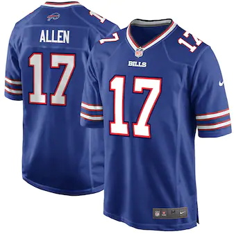 youth nike josh allen royal buffalo bills game player jerse